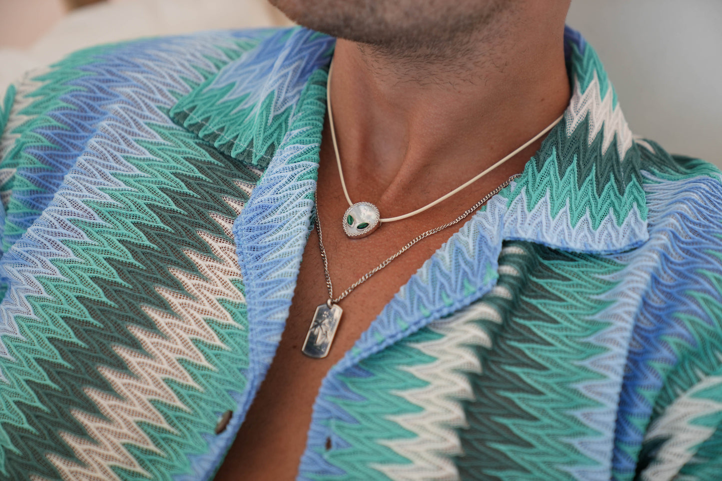 Outta This World- Pearl Alien Necklace