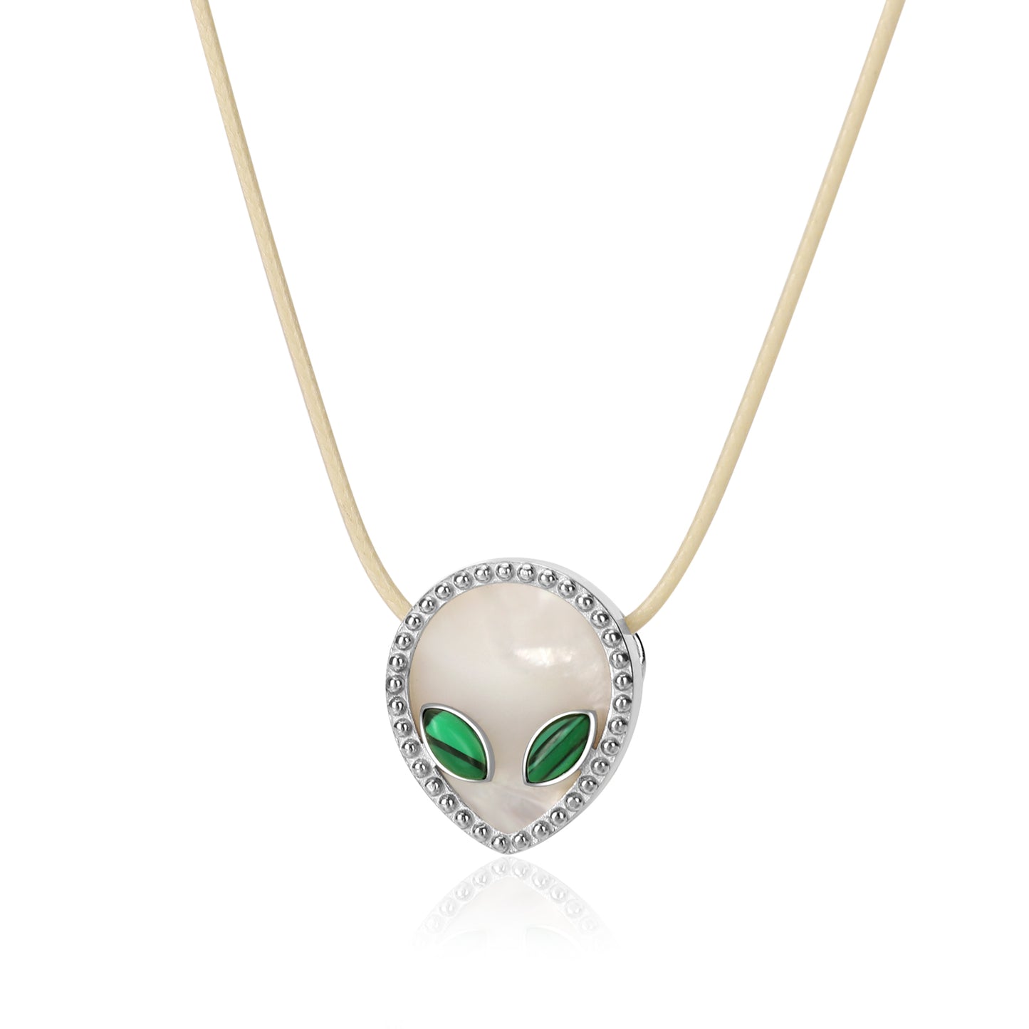 Outta This World- Pearl Alien Necklace